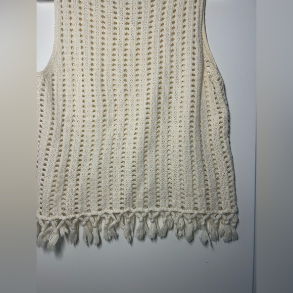 Madewell Crochet Knit Fringe  Top size medium - Picture 7 of 9
